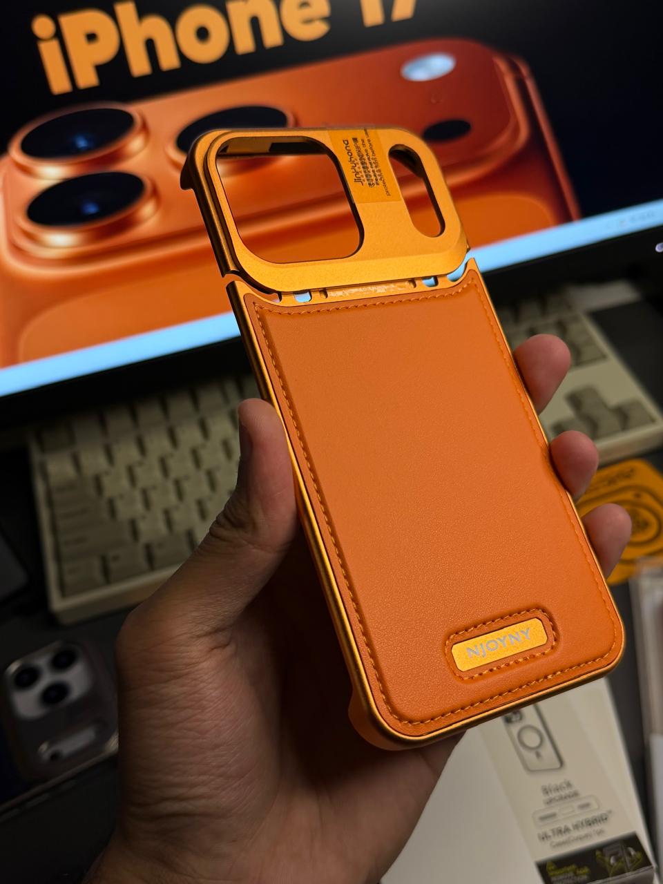 Luxury Metallic Leather Perfume Case with Magsafe 17 Series