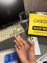 X level Sparkling Frameless Clear Magsafe Case 17 Pro Max