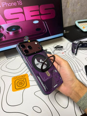 Youngkit Cyberpunk Magsafe Stand Case Burgundy 17/18 Pro Max