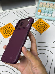 X level Nano Fiber Carbon Case Burgundy Color 17/18 Pro Max