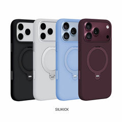Kzdoo Silikick Premium Silicone Magsafe Case with Stand 17/18 Series