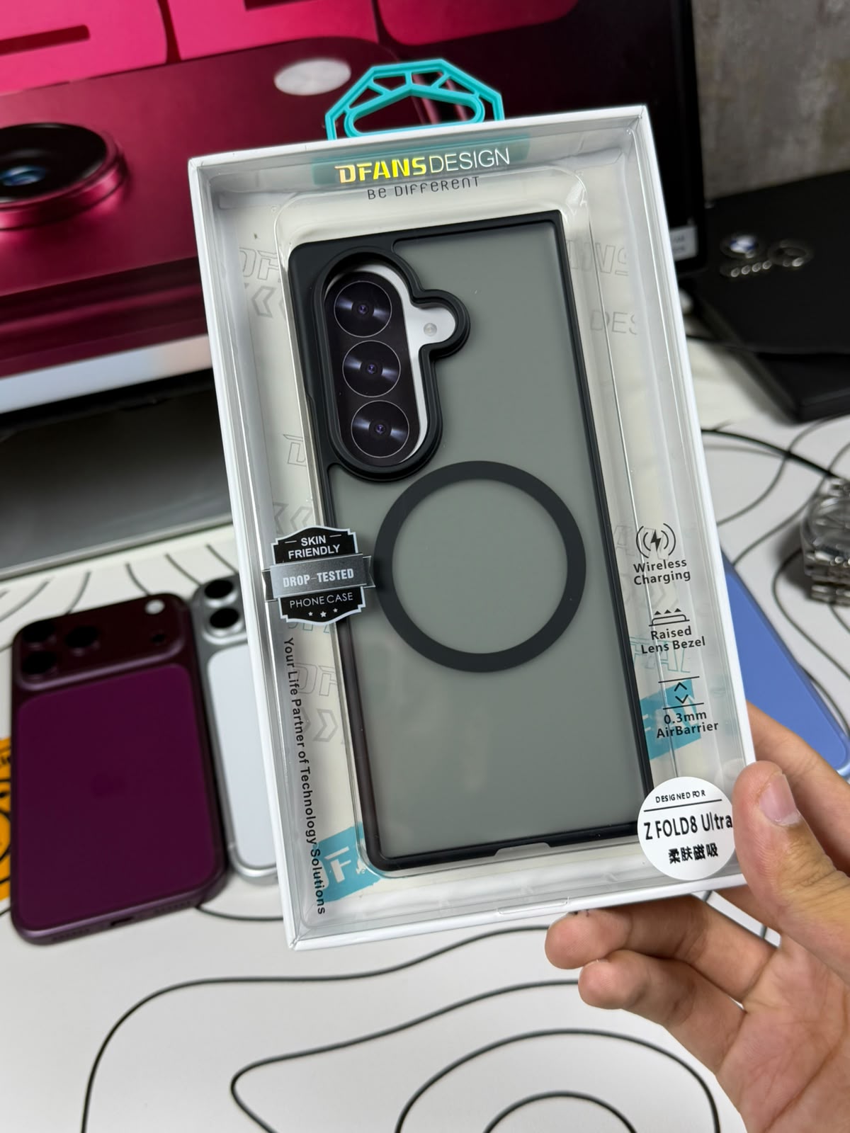 Dfangs Slim Black Matt Magsafe Case Samsung Galaxy Z Fold 8 Ultra