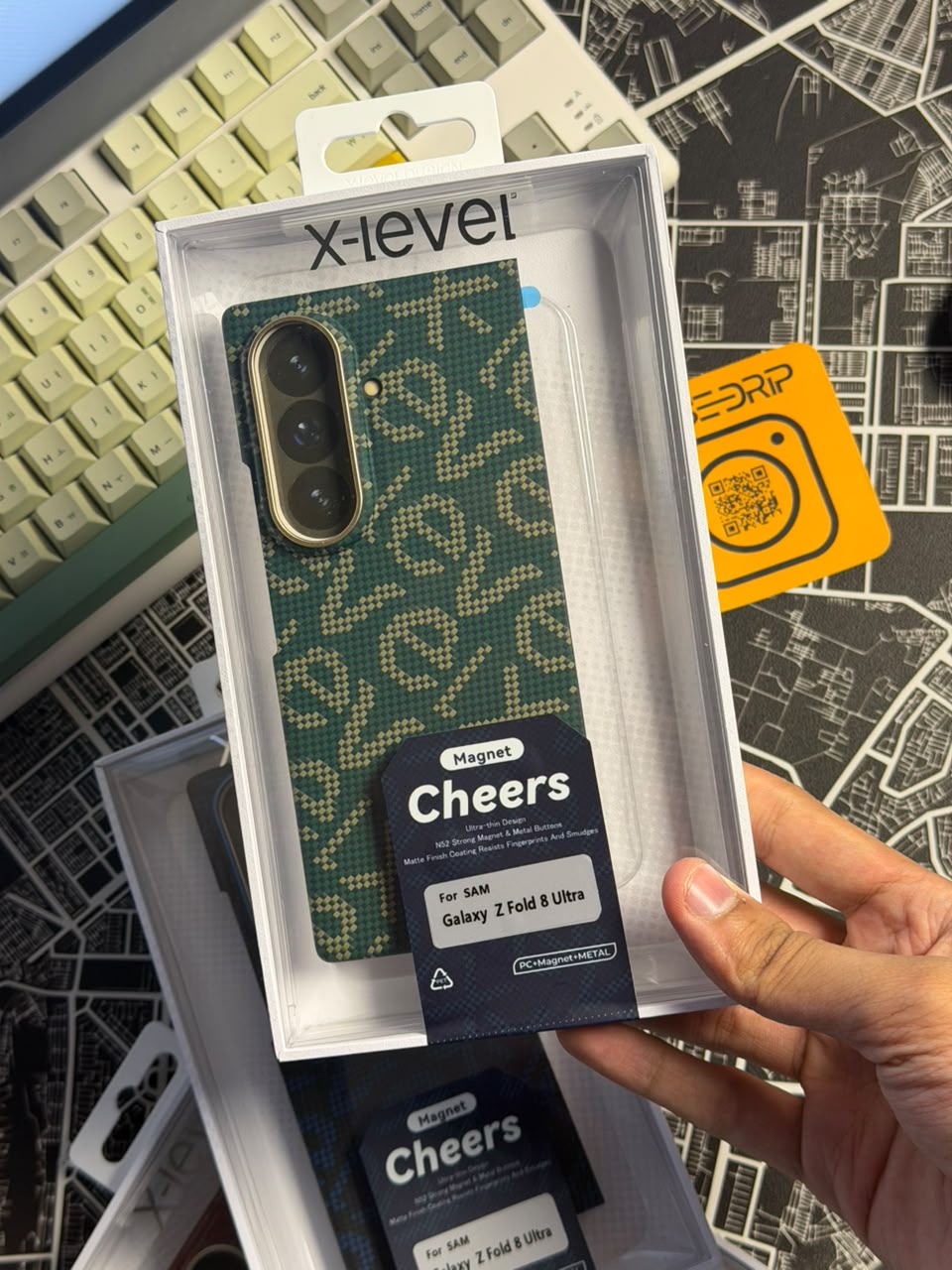 X level Cheers Carbon MagSafe Case Samsung Galaxy Fold 8 and Fold 8 Ultra