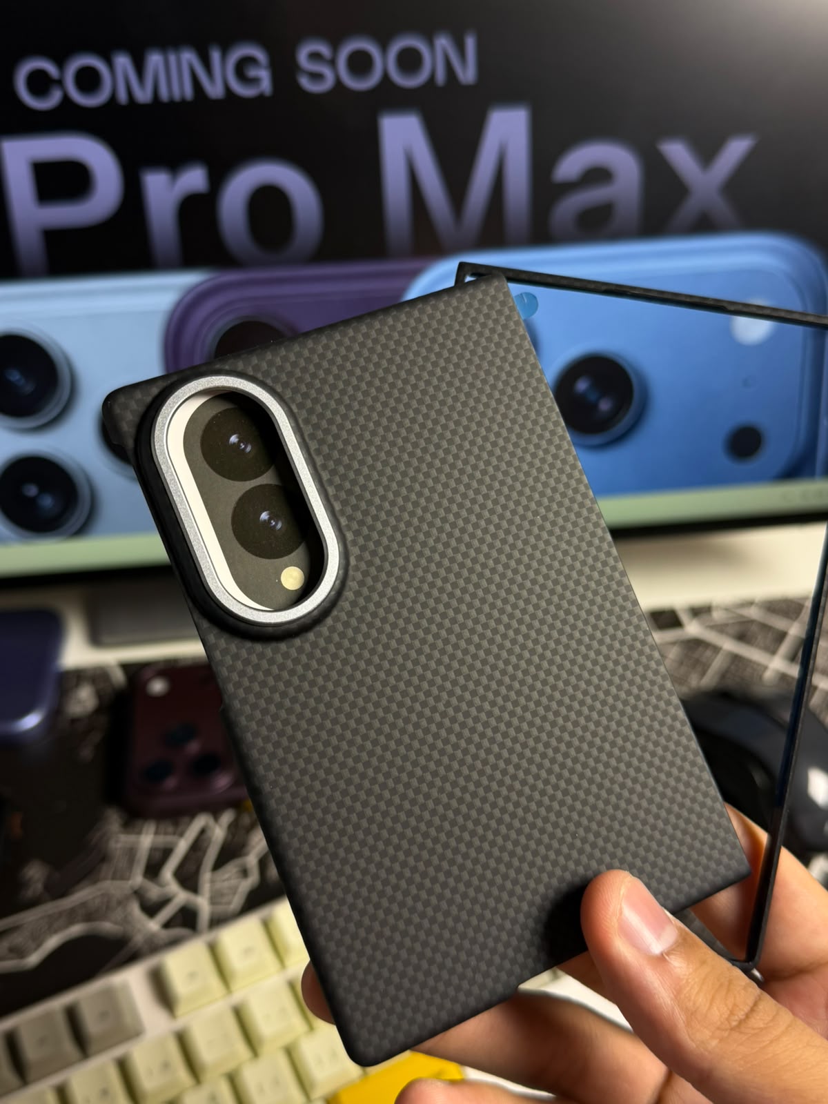 X level Black Mars Collection Carbon MagSafe Case (Front & Back) Samsung Galaxy Fold 8 and Fold 8 Ultra