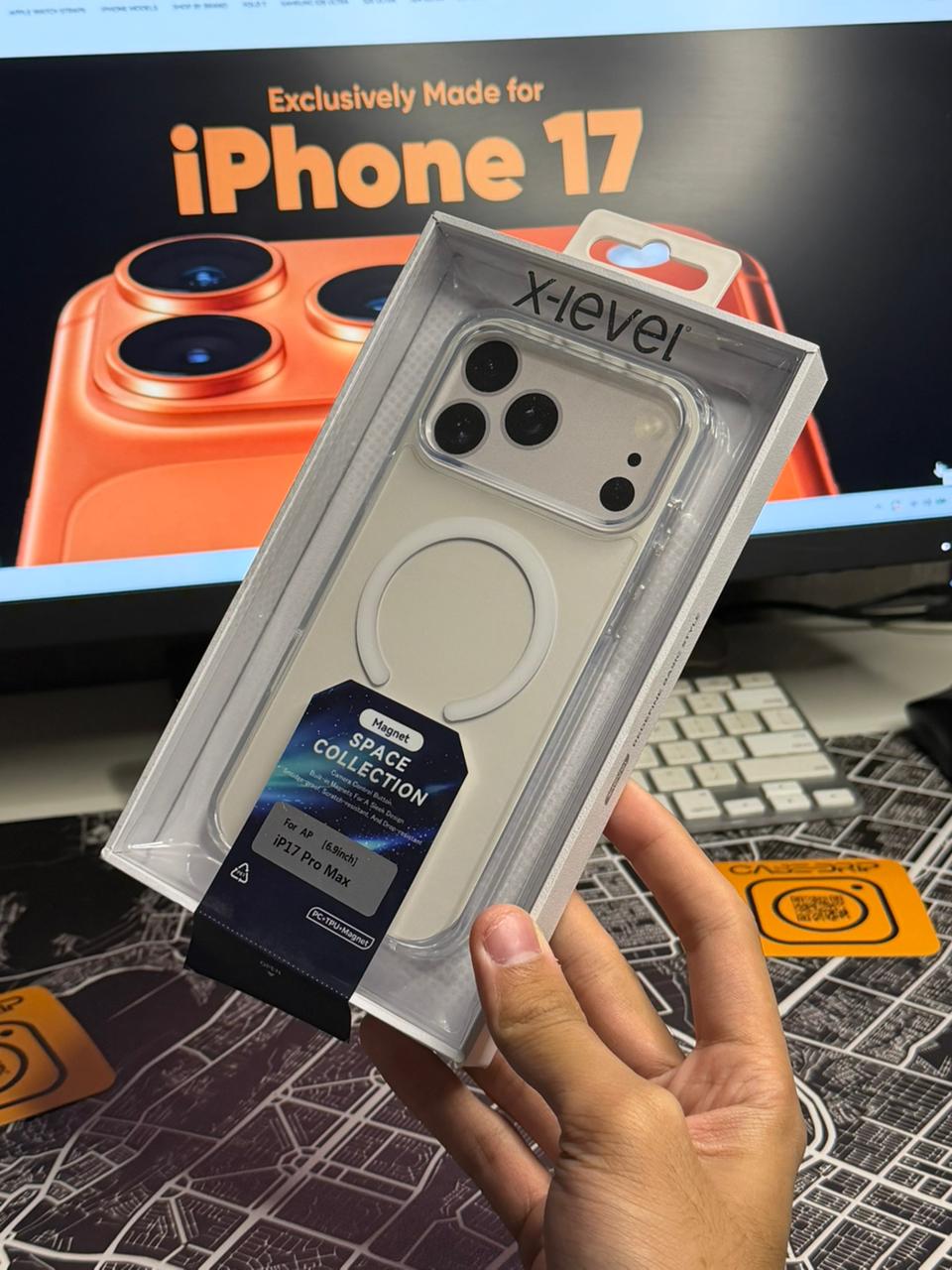 X level Space Collection Crystal Clear Magsafe Case 17 Pro Max