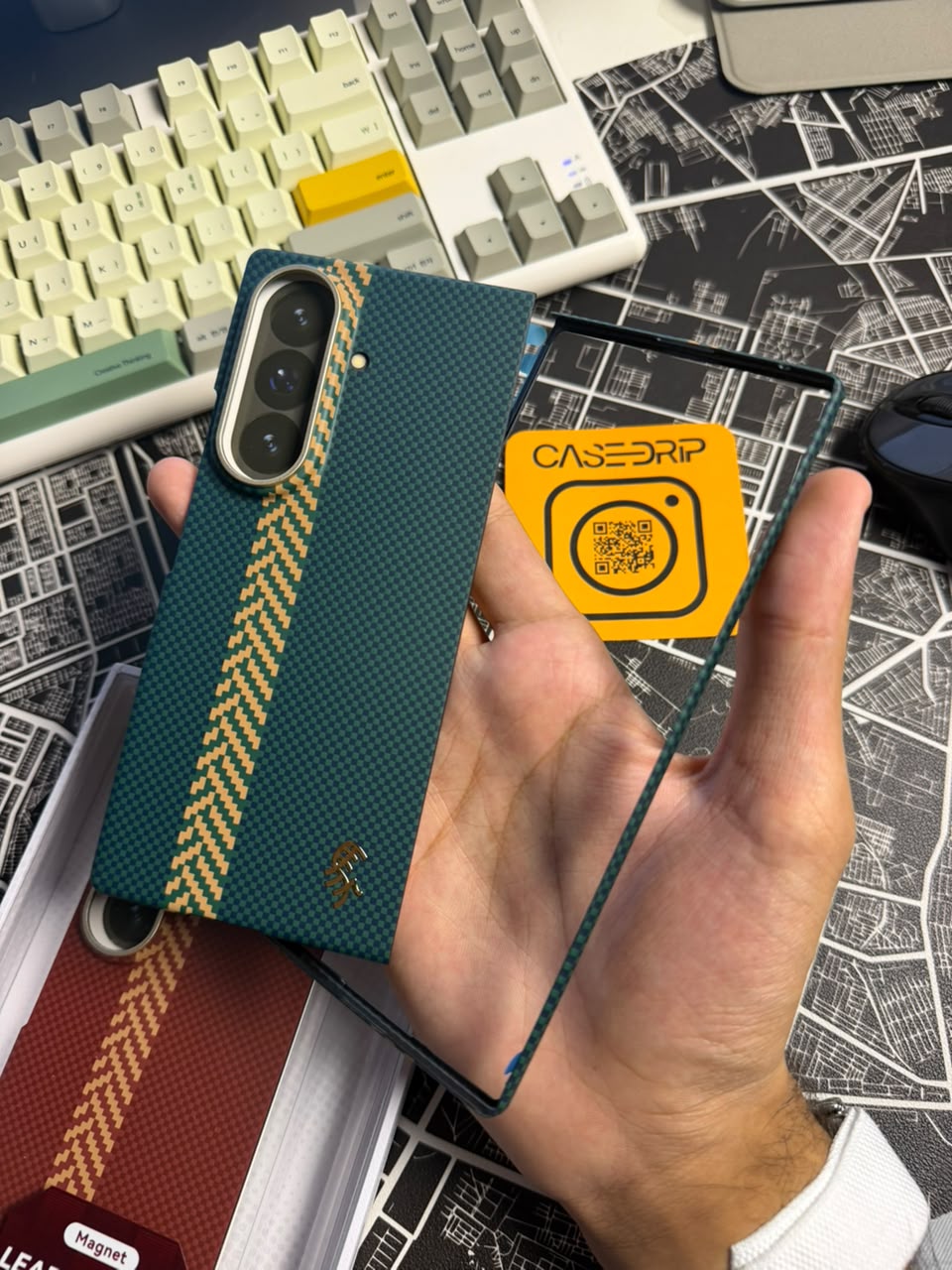 X level Leader Steed Carbon MagSafe Case Samsung Galaxy Fold 8 Ultra