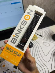 Black Carbon Fiber Design Stainless Steel Magnetic Strap
