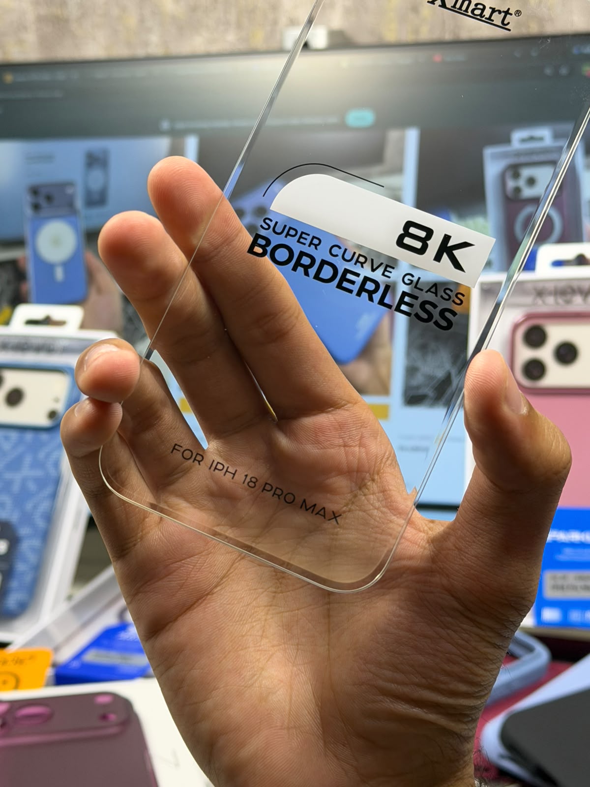 Xmart 8K Borderless Curved Glass (HD Clear and Privacy)