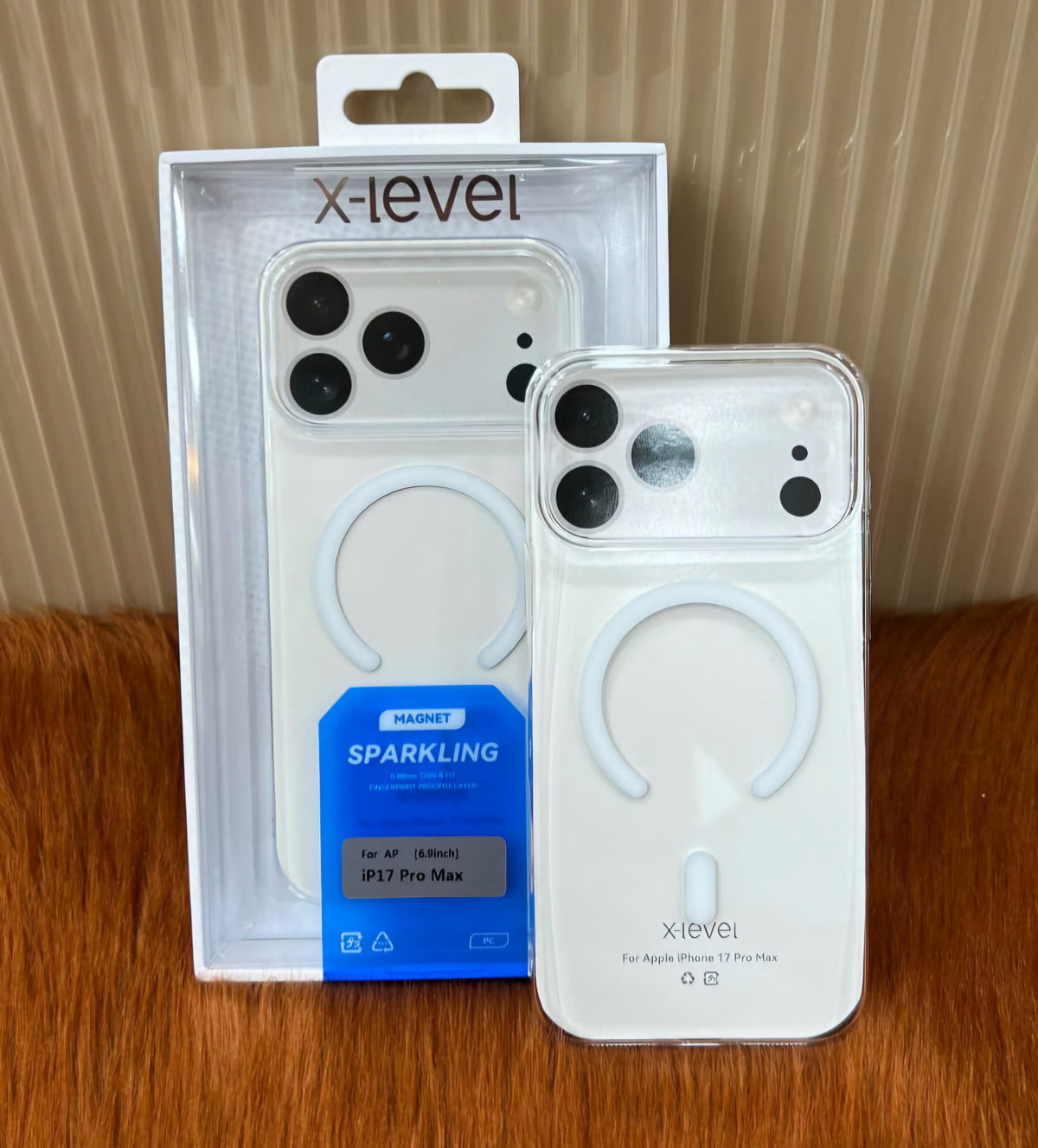 X level Sparkling Crystal Clear Case Non Yellowing 17 Pro Max